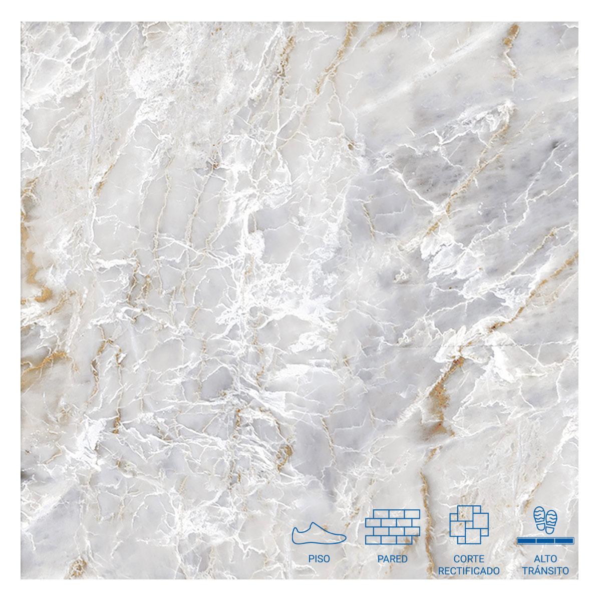 Gres Porcelánico Caliza MRM RF Marfil Supergloss - 60 x 60 cm - 1.44 m2