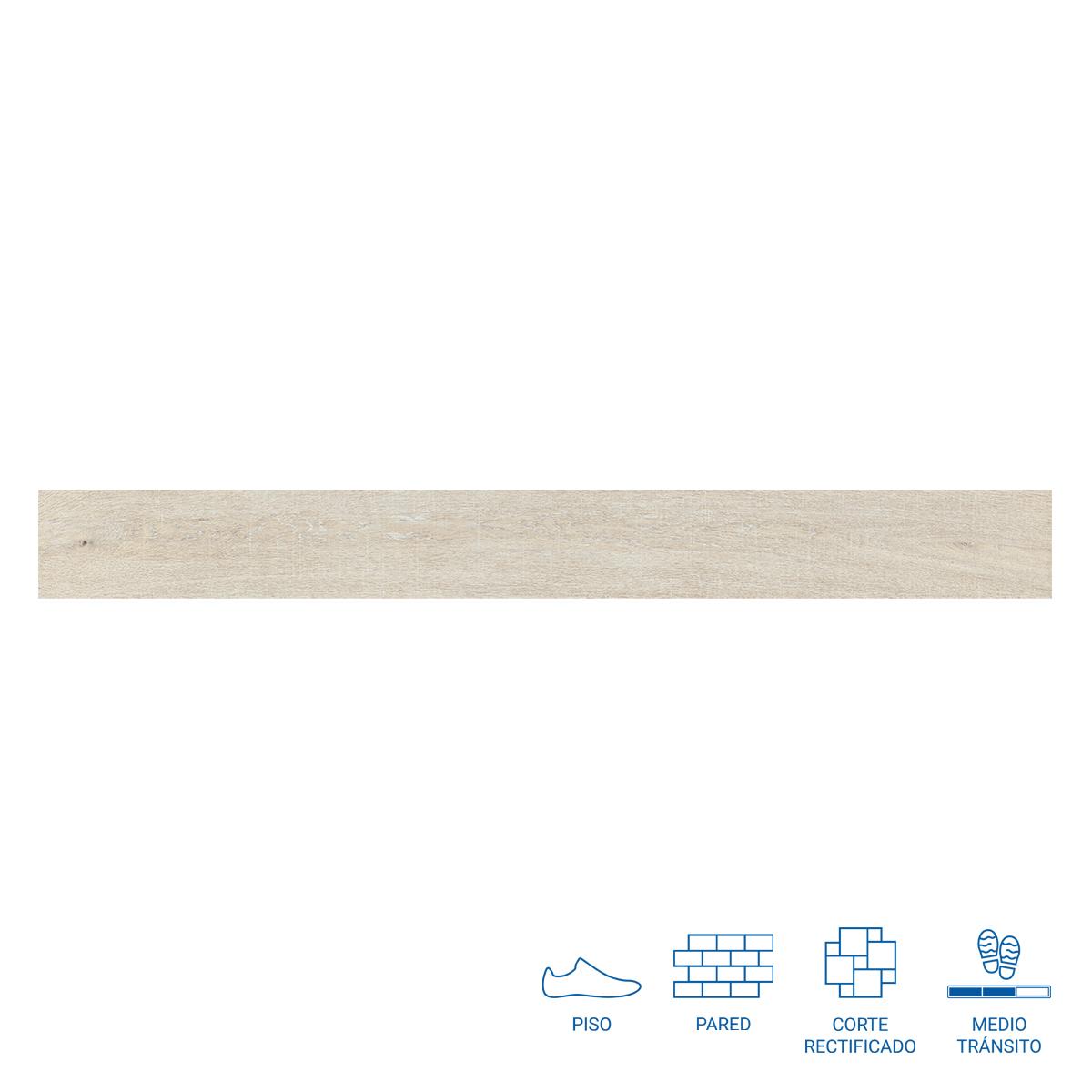 Porcelanato Devon Hueso Mate - 19.3X180 cm - 1.04 m2