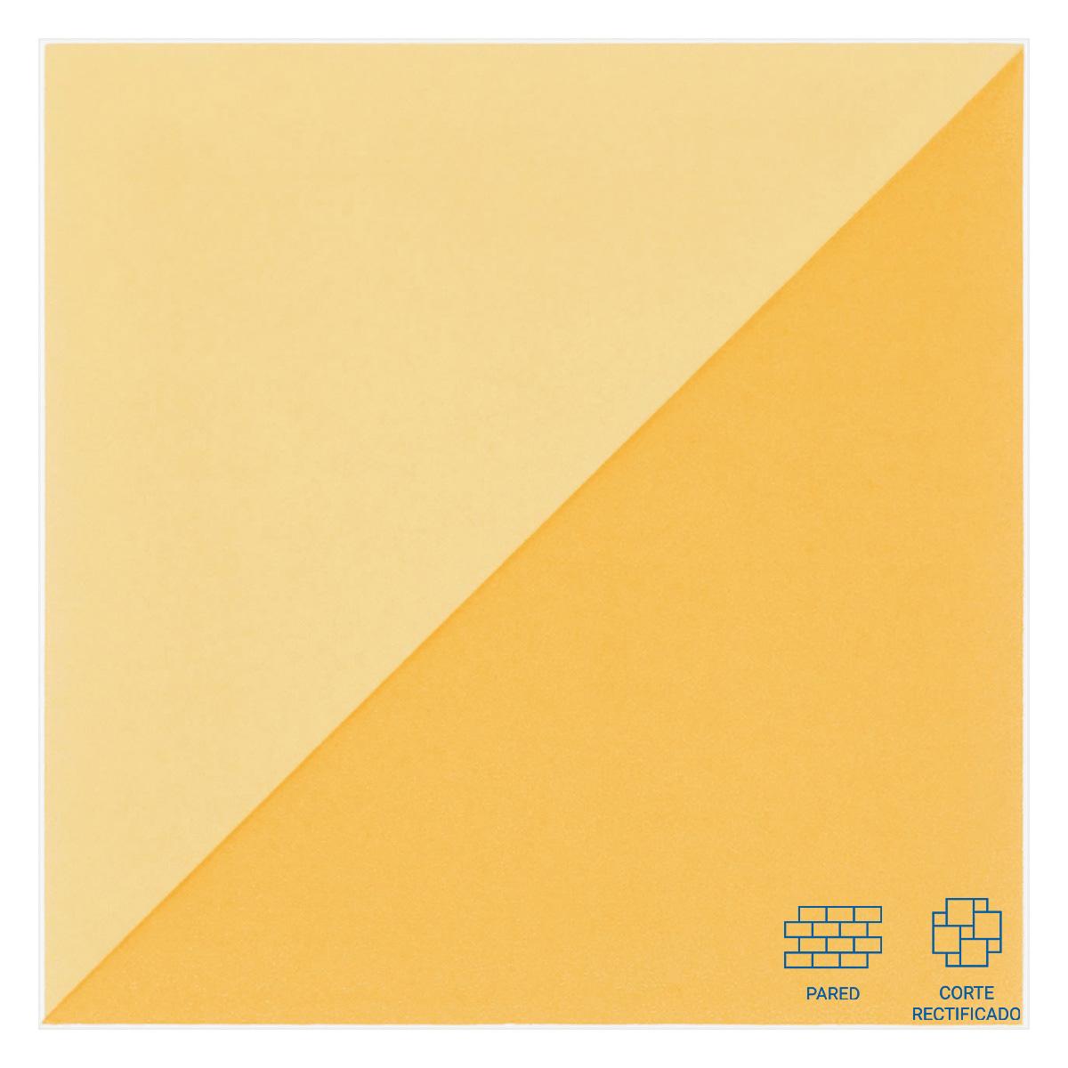 Mayólica Bauhaus Mix Amarelo Rectificado - 14.5 x 14.5 cm