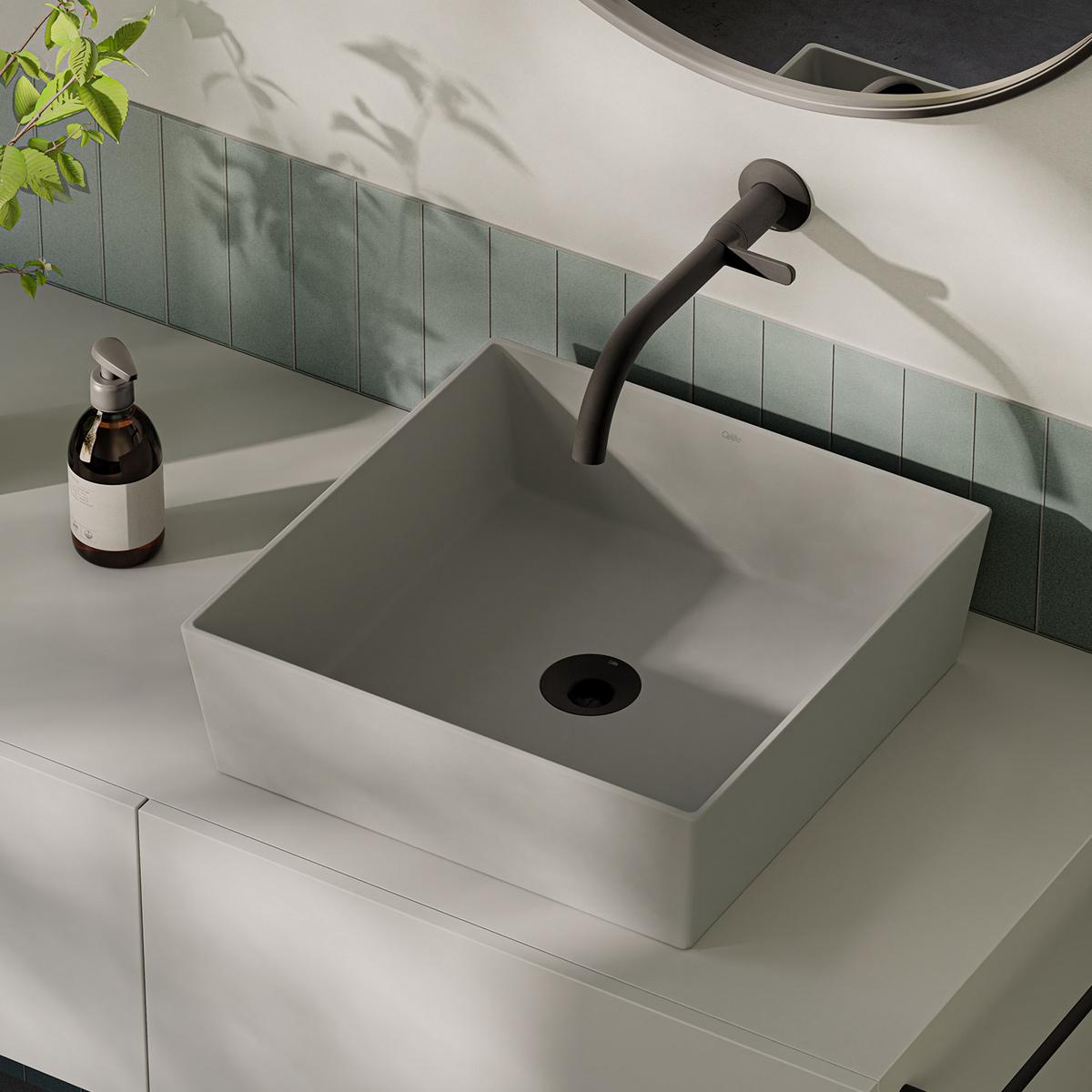Llave Design De Pared Para Lavatorio - Negro