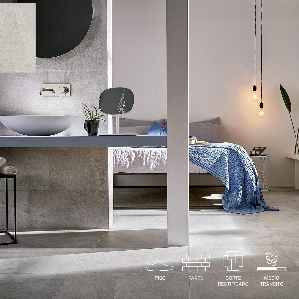 Porcelanato X Rock Blanco Mate - 60X60 cm - 1.08 m2