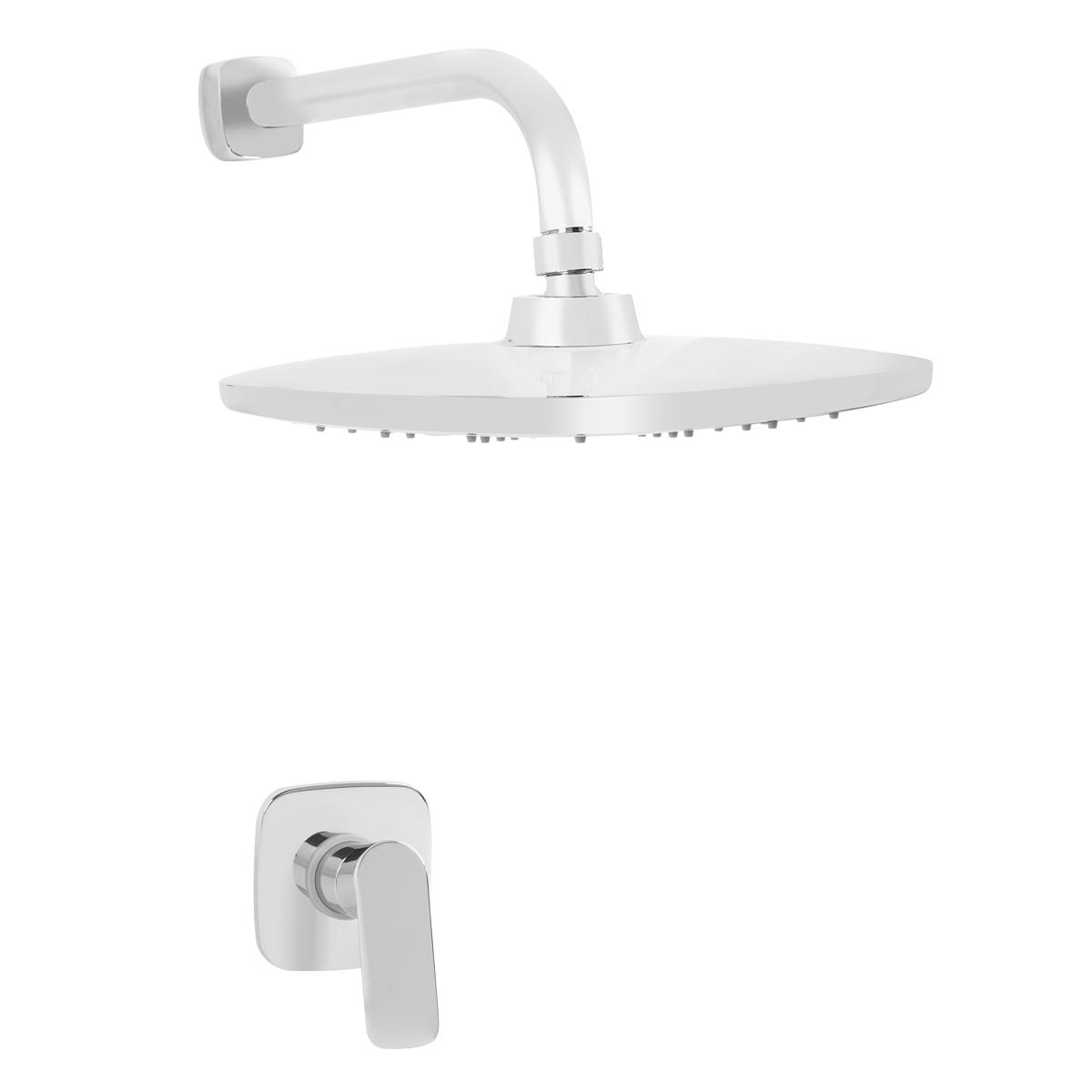 Monocomando Glamour Para Ducha - Plateado
