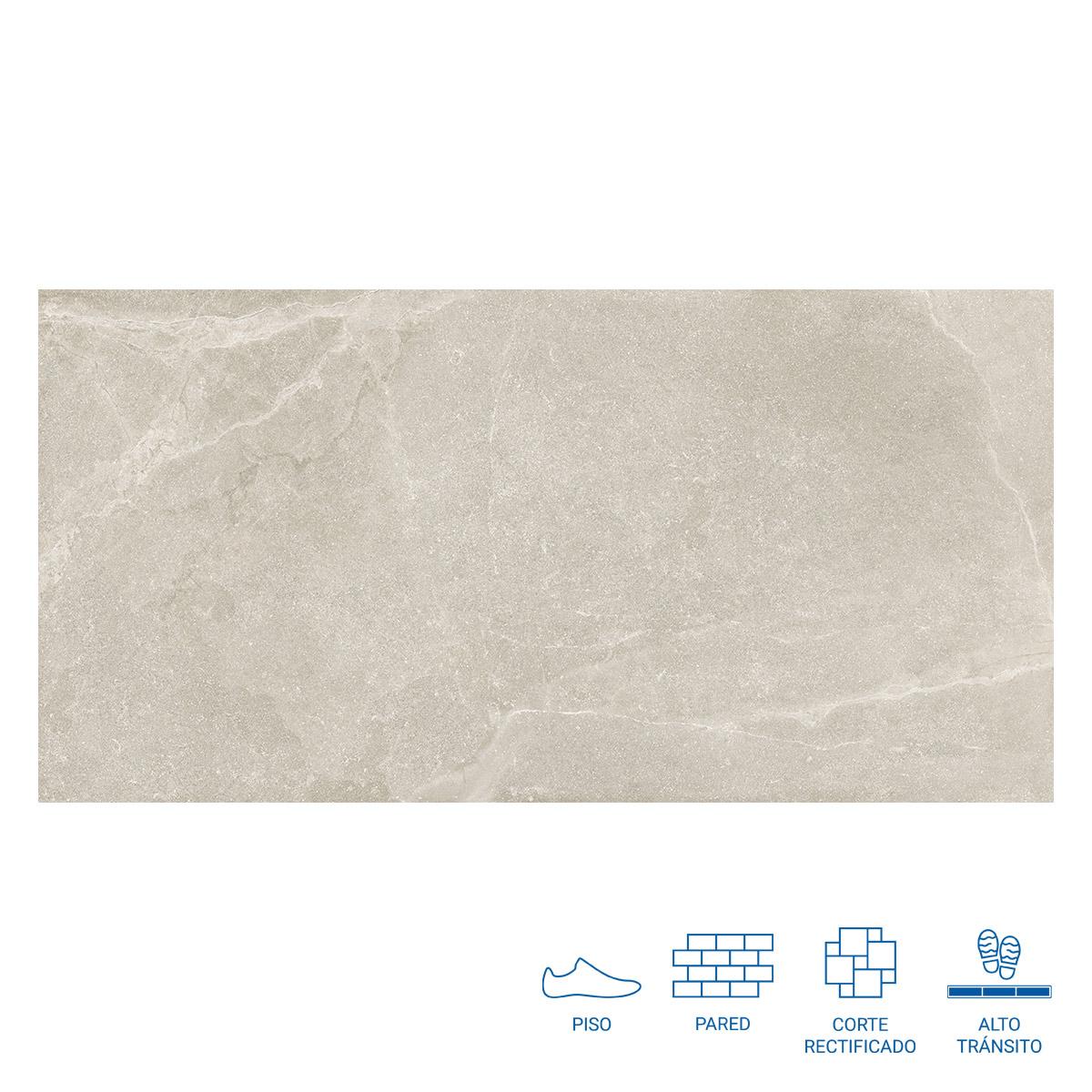 Porcelanato Eureka Beige Mate - 60X120 cm - 1.44 m2