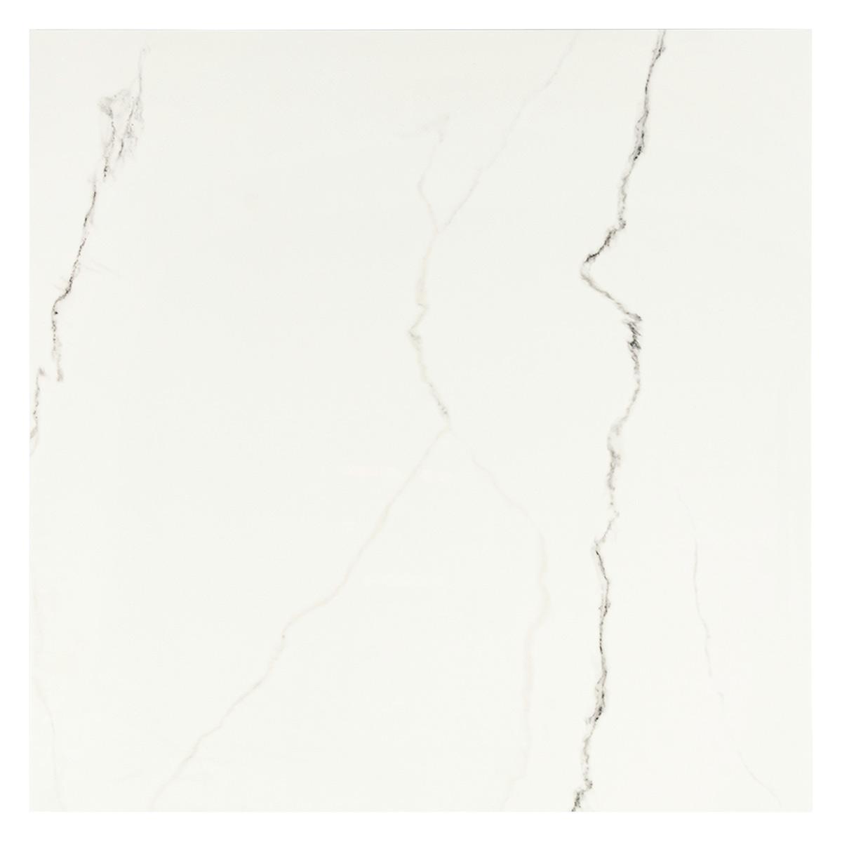 Porcelanato Carrara Blanco Brillante - 60X60 cm - 1.44 m2