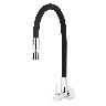 Llave Memphis Para Lavadero Pico Flexible - Plateado/Negro