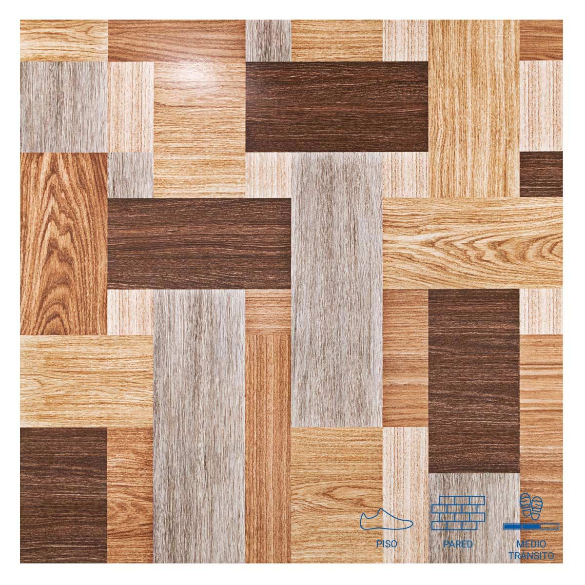 Piso Requena Madera Mix BR - 60 x 60 cm - 1.80 m2