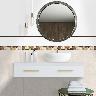 Listelo Nova Beige Brillante - 4X45 cm - 1 pza