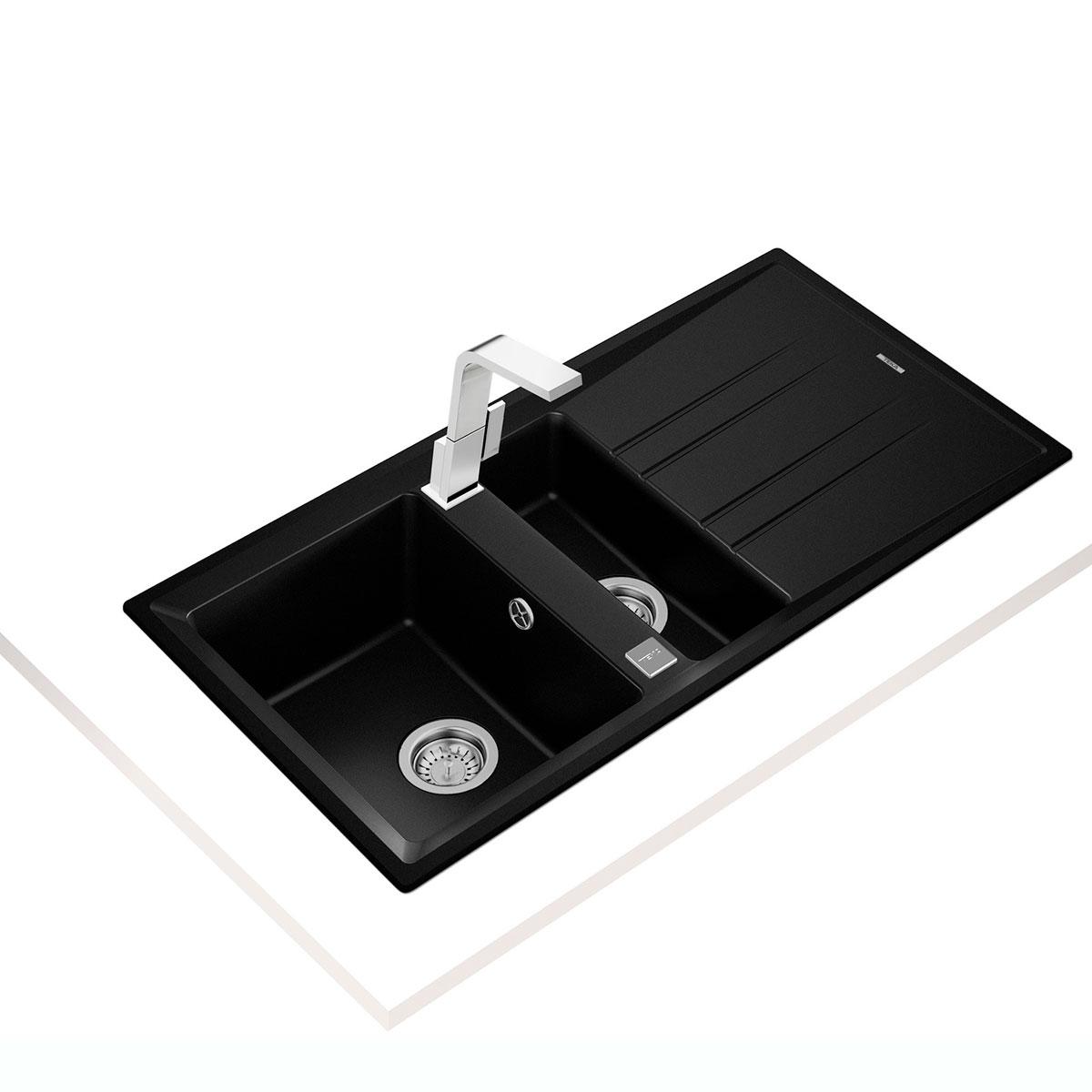 Lavadero Stone 60 BTG Para Encimera - Negro