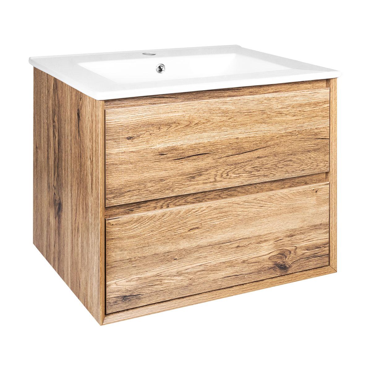 Mueble De Baño Golden Bath Sahara Color Castaño 66 X 50 X 47 Cm. Inc.Lavat C/Reb