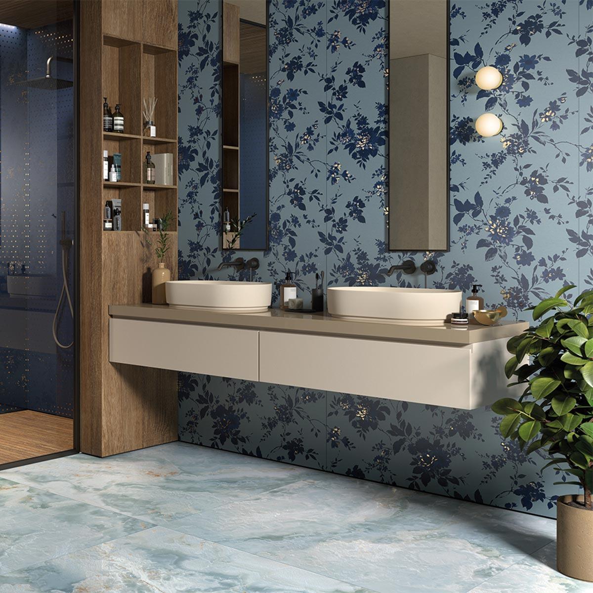 Porcelanato Aesthethica Azul Brillante - 60X120 cm - 2.88 m2