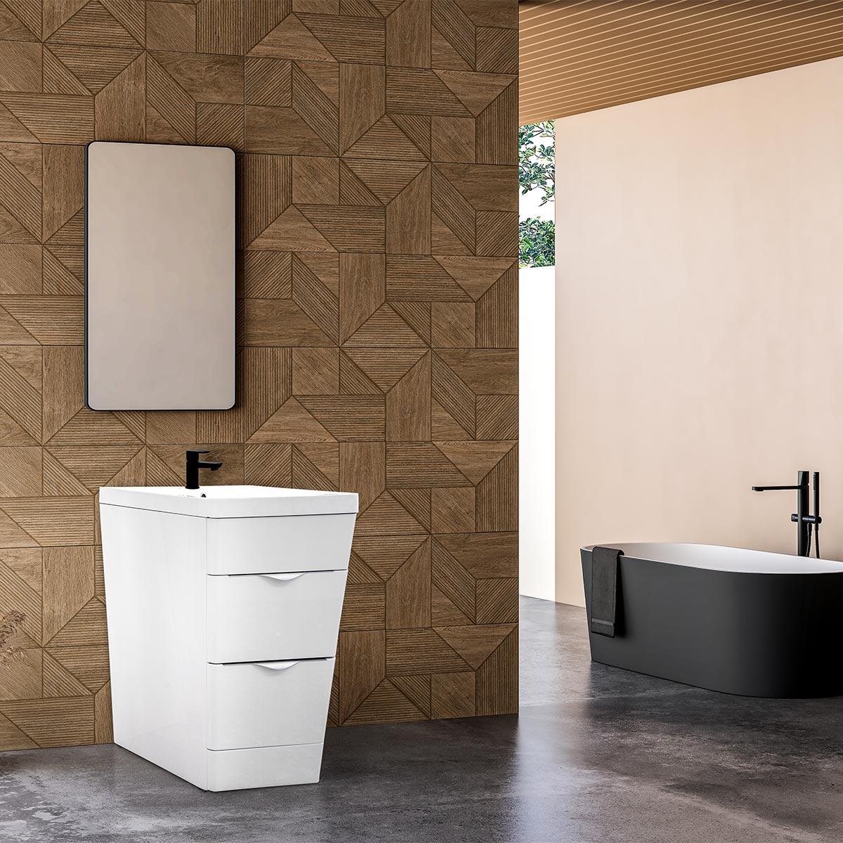 Mueble De Baño Origin Orikum Blanco  65X80X52cm C/Rebose Inc. Bowl Empotrar