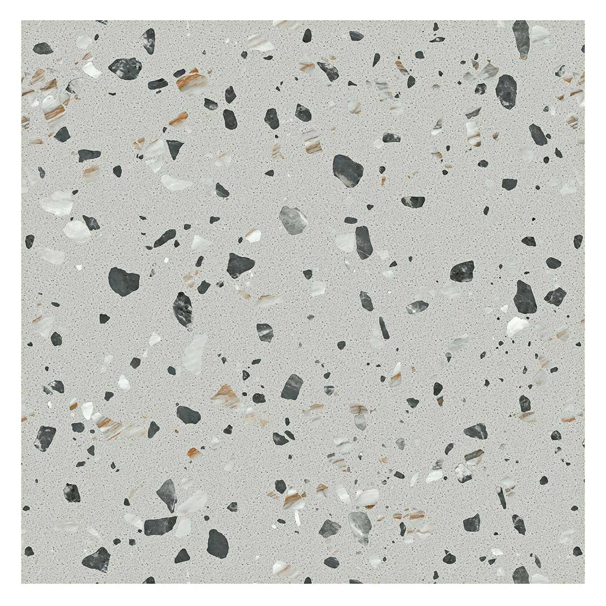 Porcelanato Terrazo Gris Brillante - 60X60 cm - 1.44 m2