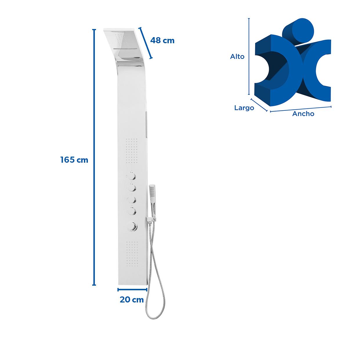 Columna Origin Aris  165X20 cm Acero Inoxidable