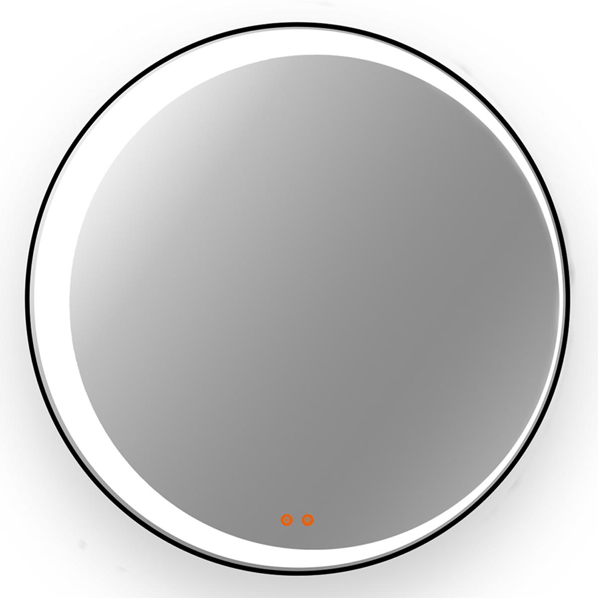 Espejo Eclipse 90 Con Luz Led - Negro