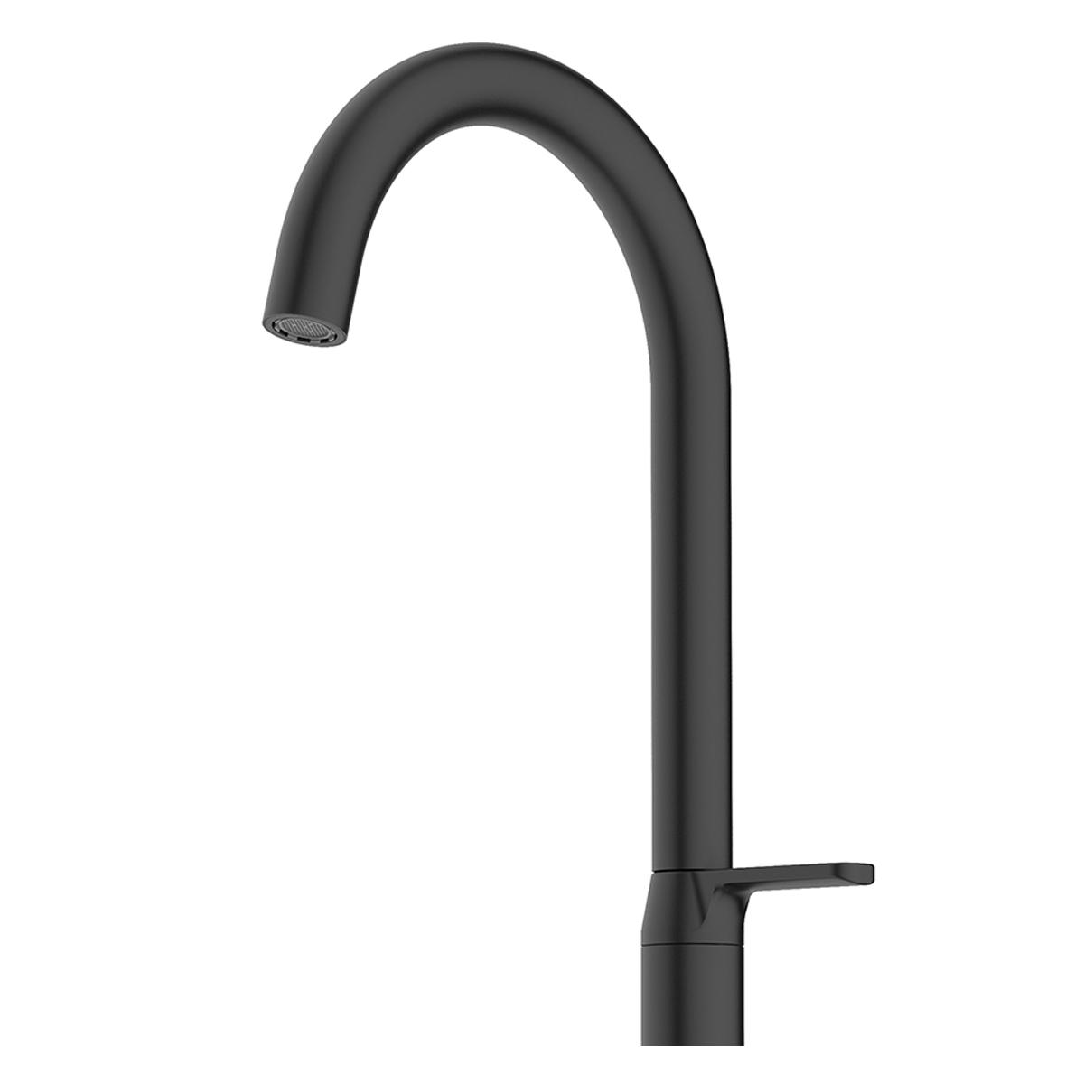 Llave Design Para Lavatorio Pico Alto - Negro