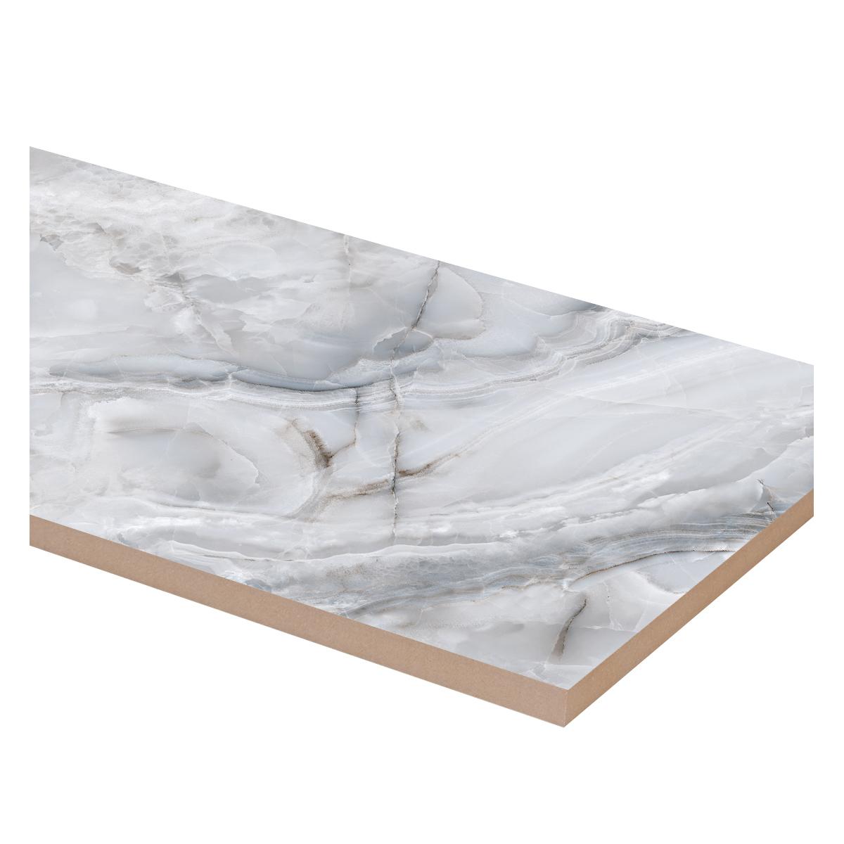 Porcelanato Quartz Calcedonia Gris Brillante - 60X120 cm - 2.16 m2