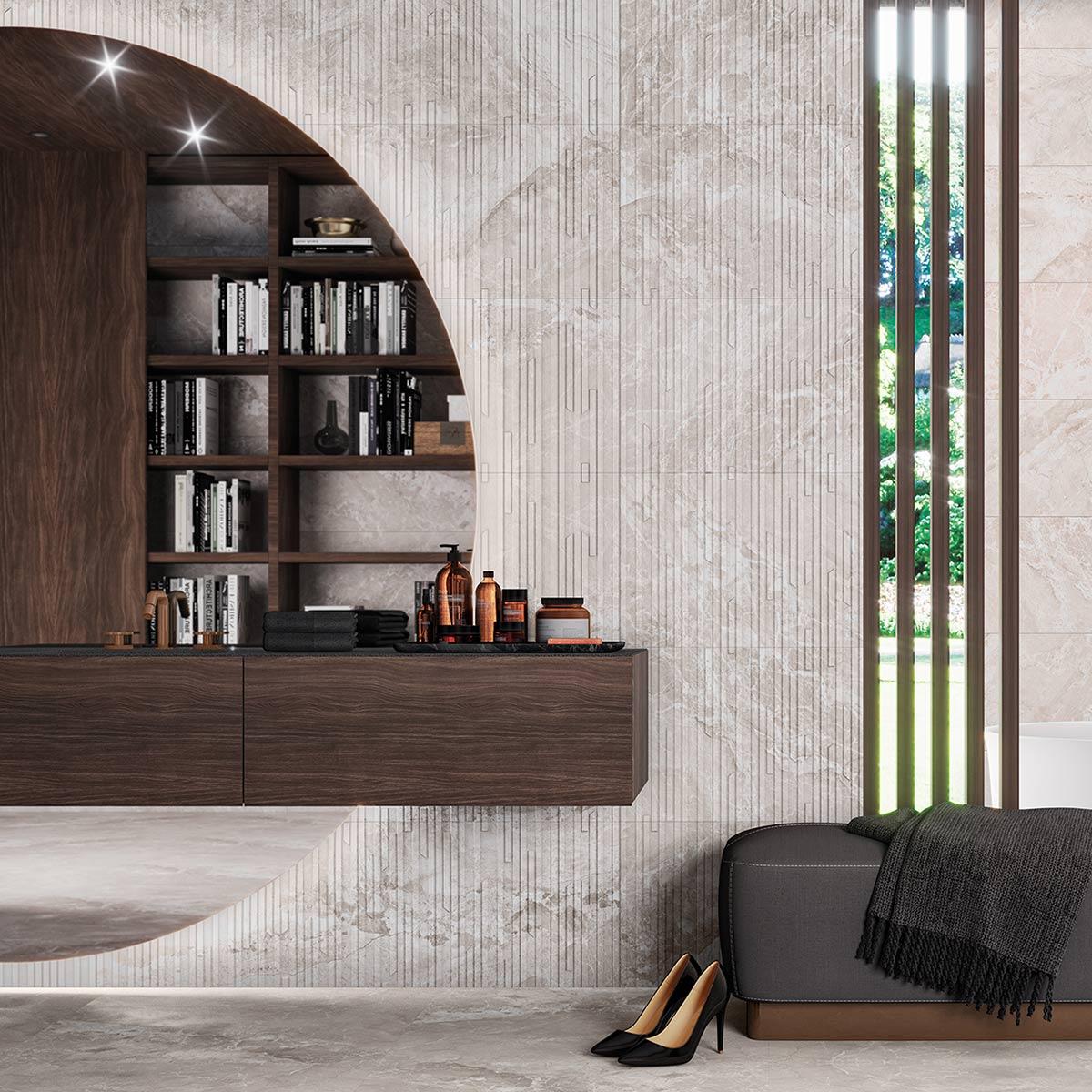 Mayólica Brecciate Concept Beige Mate - 40X120 cm - 1.44 m2