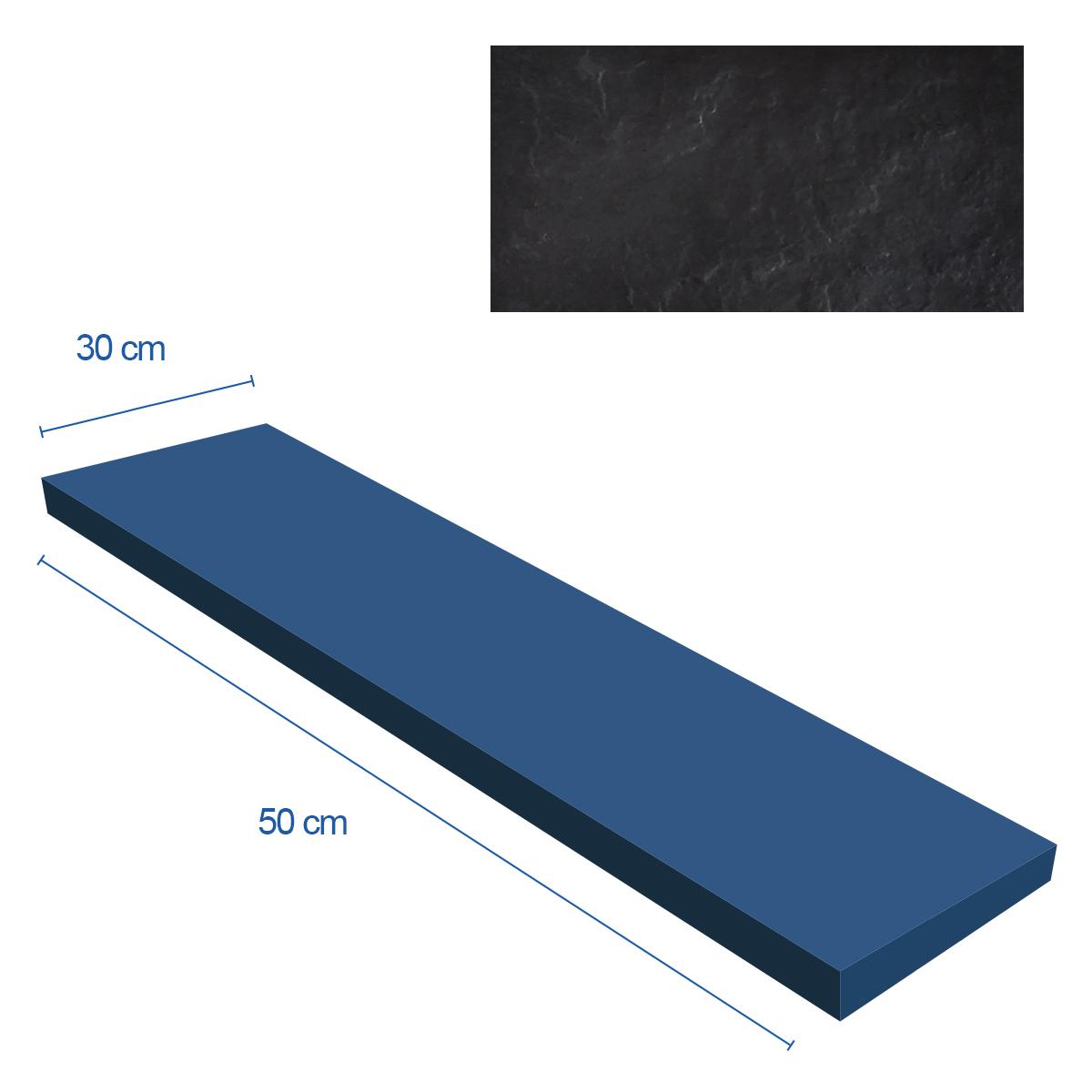 Piso Laja Cordillera Carbón Mate - 30X50 cm - 0.30 m2