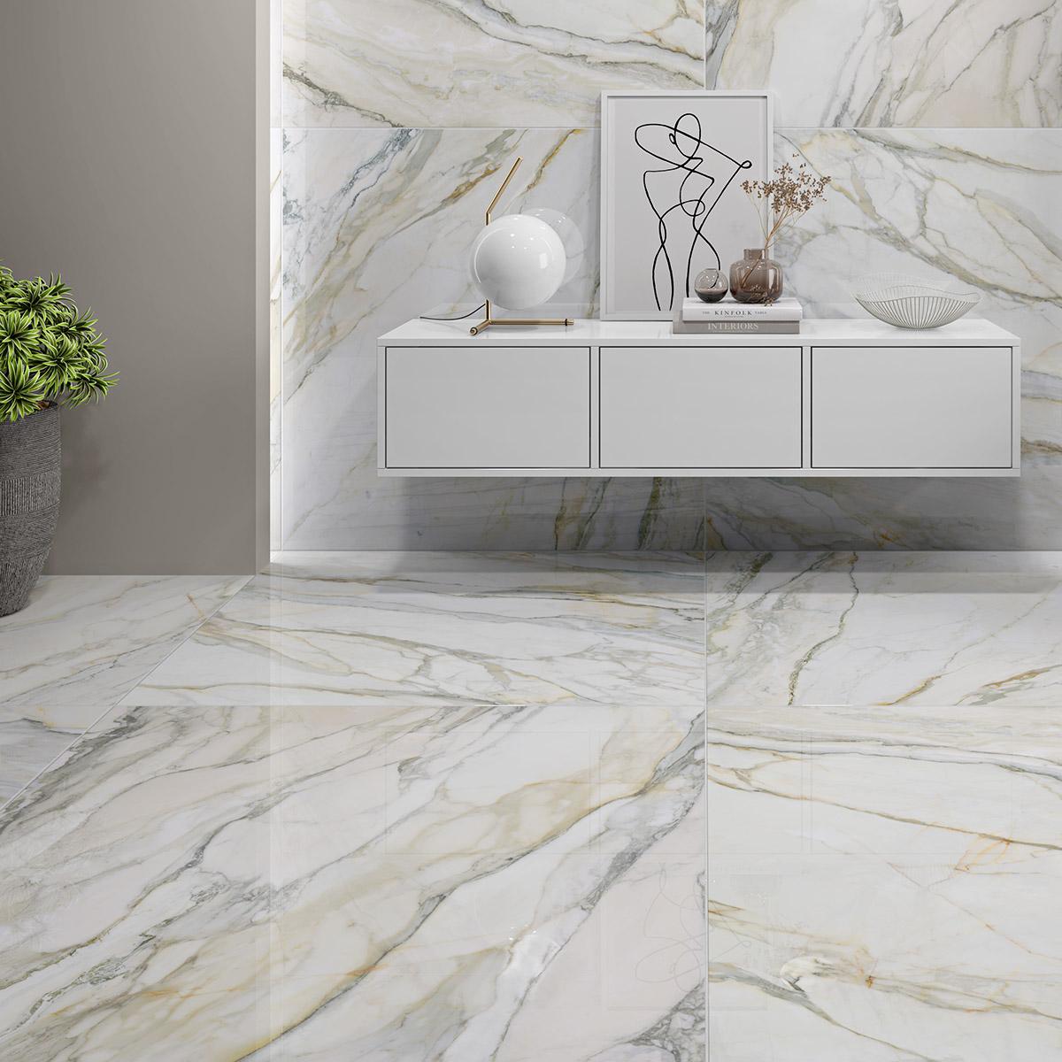 Porcelanato Navarti Calhea Blanco Pulido 120X120 Caja 1.44 M2