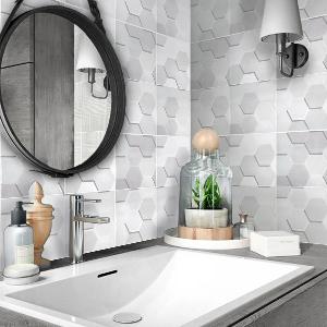 Inserto Sesto Azulejo Blanco Brillante - 15X15 cm - 3 pzas