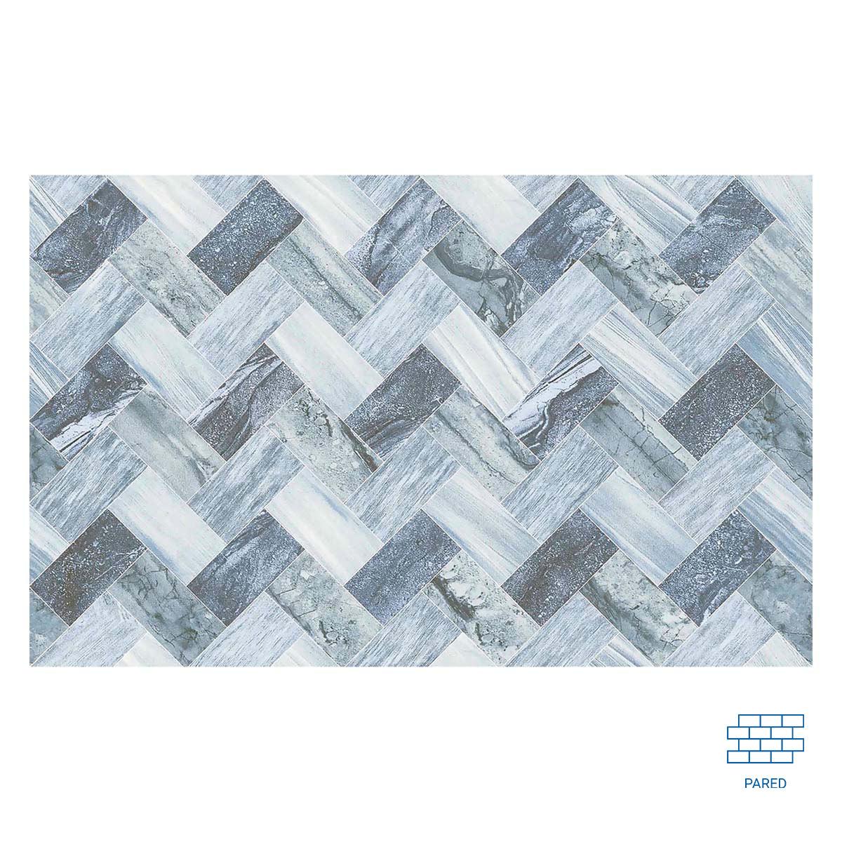 Mayólica Chocolate Azul Brillante Est - 27 x 45 cm - 2.07 m2