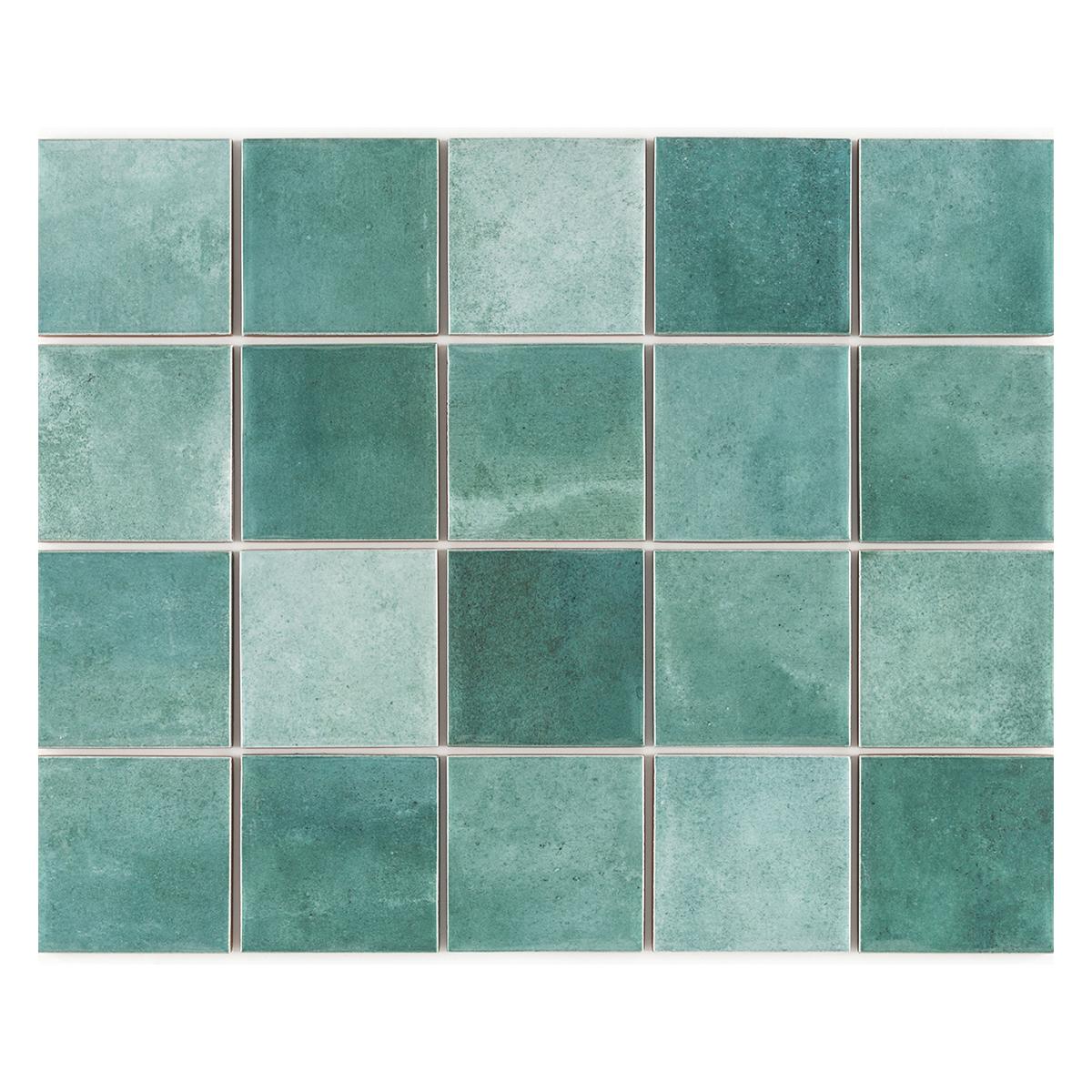 Gres Porcelánico Noronha Jade Mesh - 7.5 x 7.5 cm - Malla 31.2 x 39.1 cm - 1.59 m2