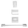 Kit Punta Sal Toallero + Jabonera + Porta Rollo + Perchero Para Baño
