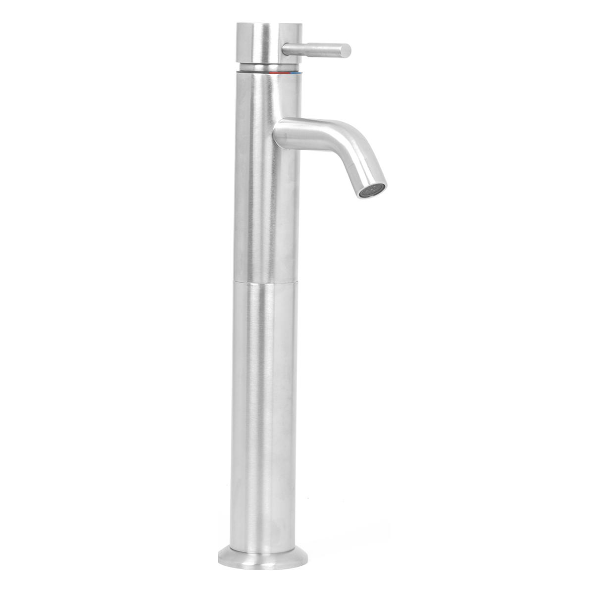 Monocomando Stal Para Lavatorio Alto - Plateado