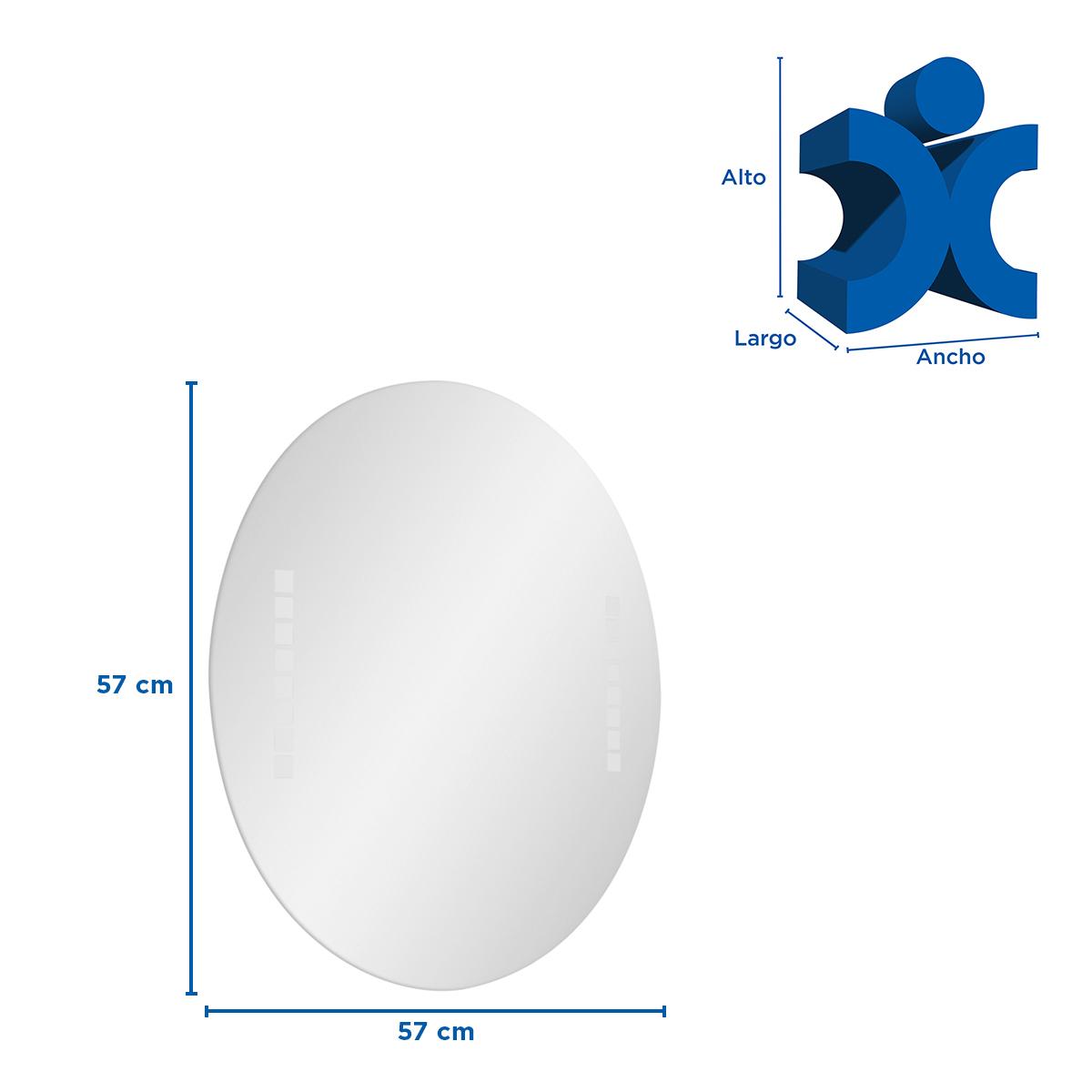 Espejo Galia Cristal Luz LED