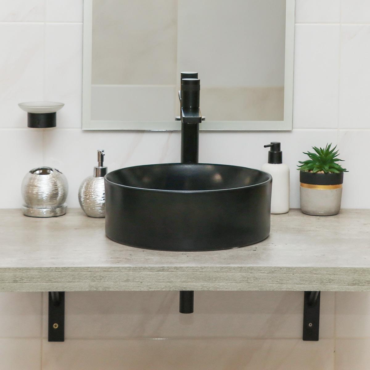 Jabonera Martini Para Baño Mate - Negro