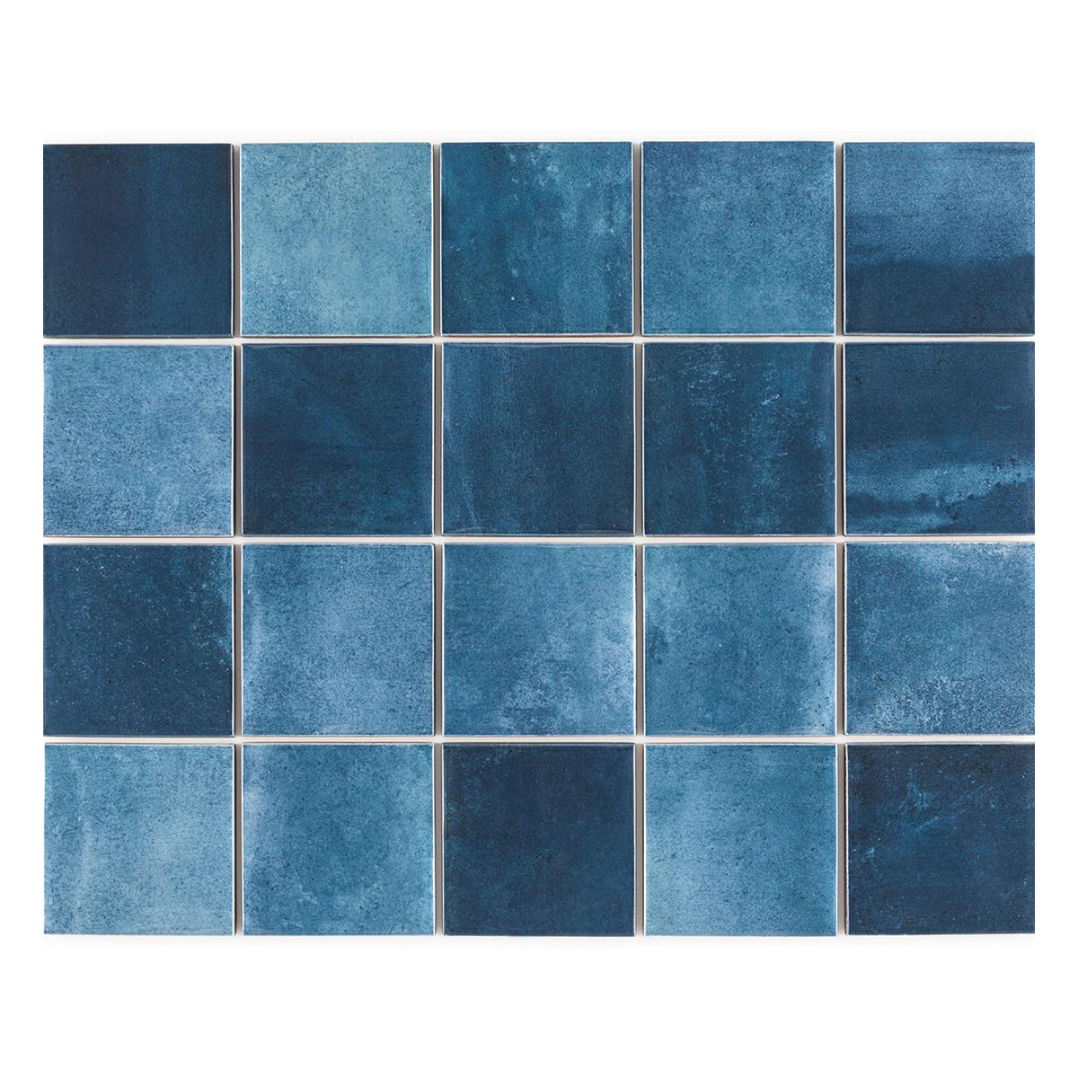 Gres Porcelánico Noronha Azul Brillante - 7.5X7.5 cm - 1.59 m2