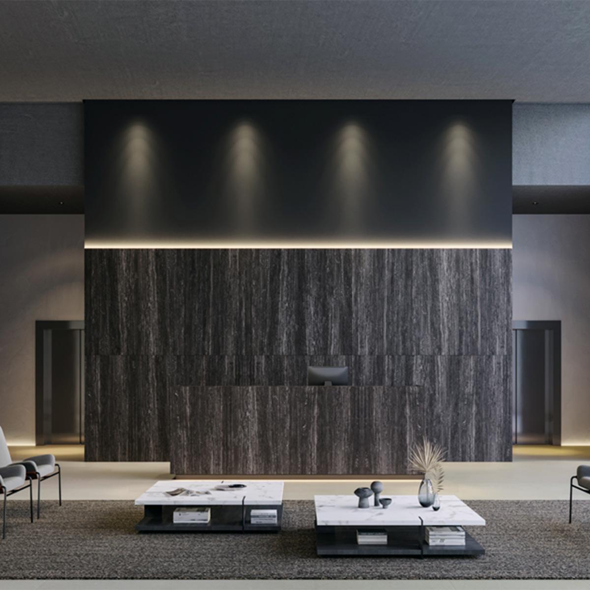 Porcelanato Pierina Negro Natural - 80X160 cm - 1.28 m2