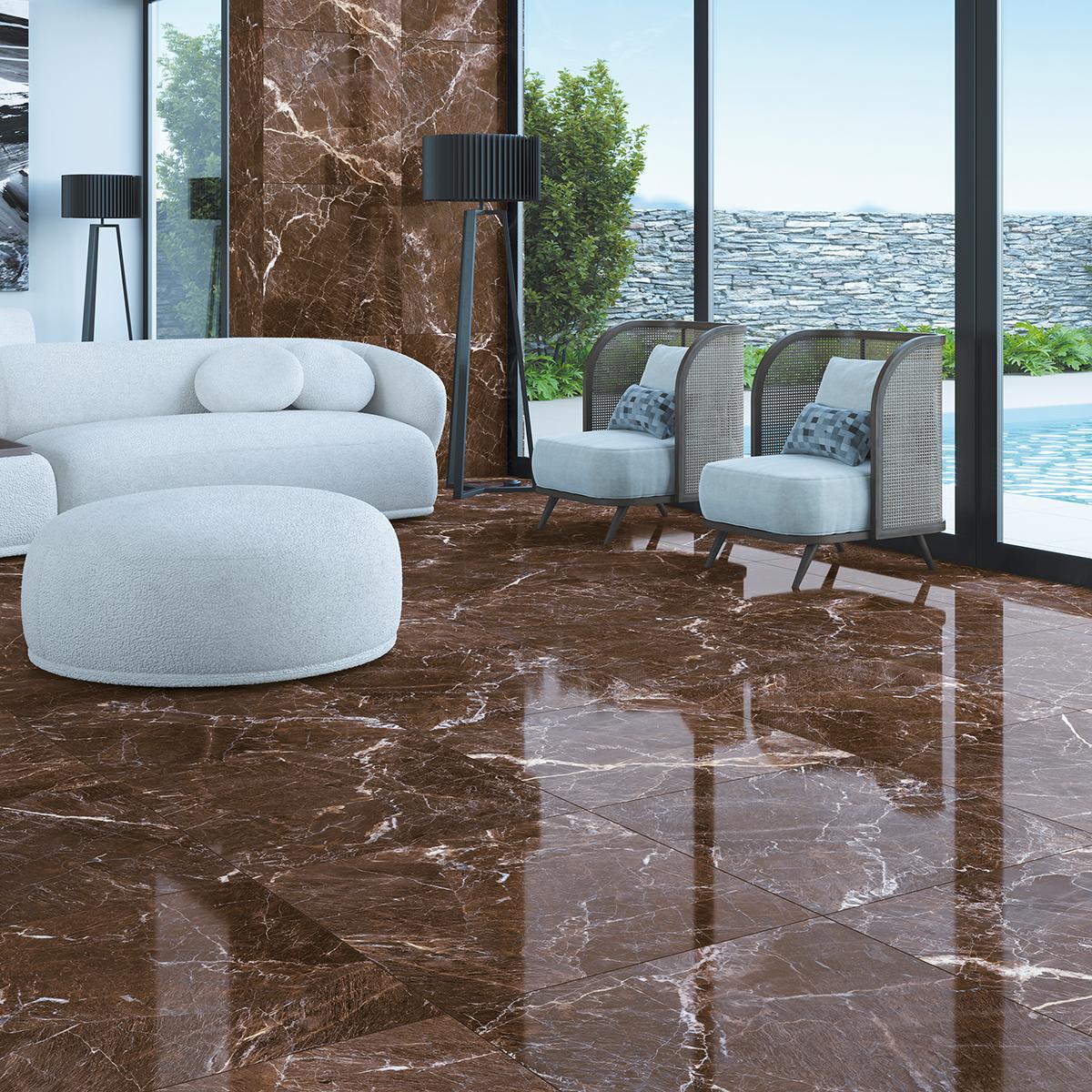 Piso Marmo Brown Dark Pulido Rectificado - 72 x 72 cm - 2.07 m2