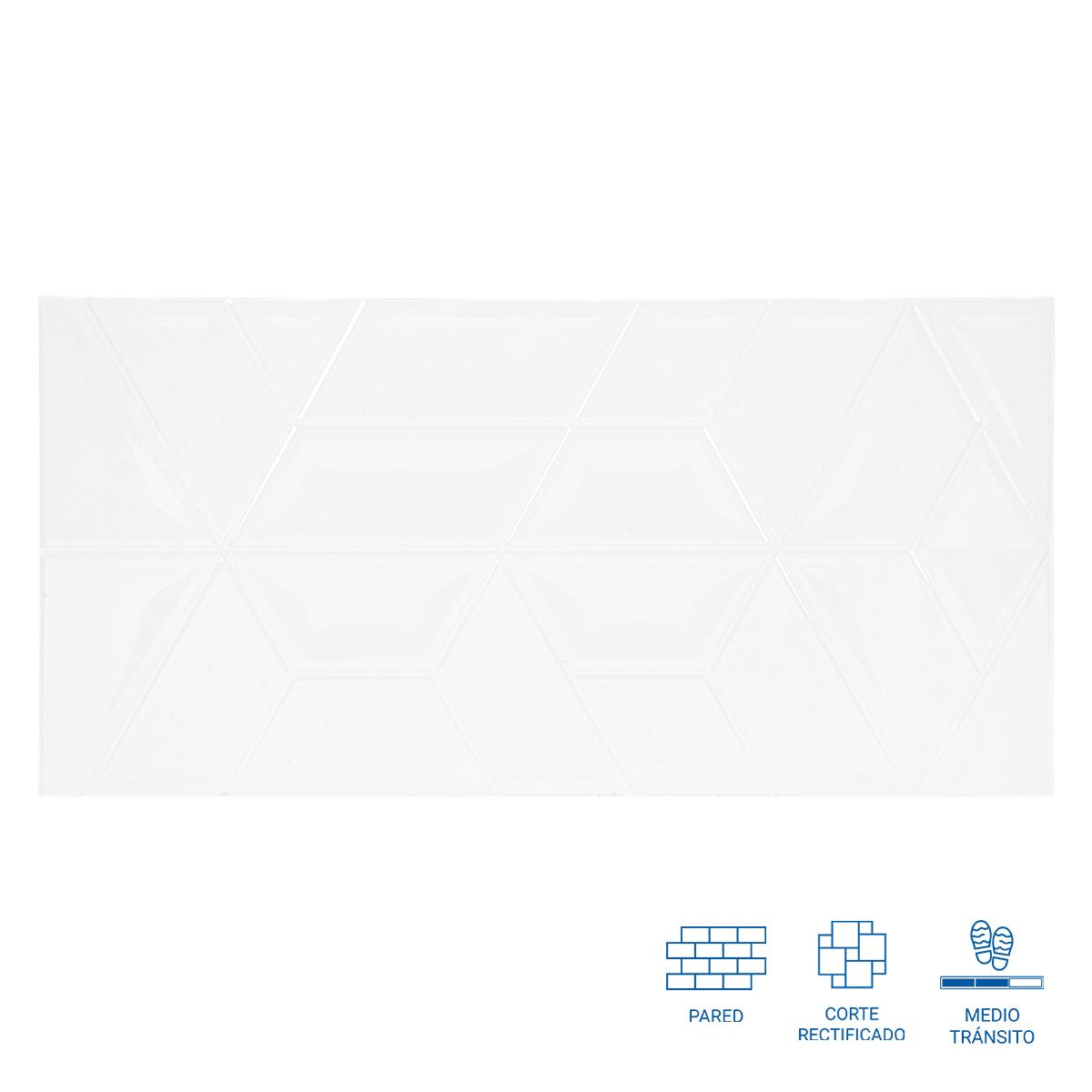 Mayólica Puzzle Blanco Brillante - 30X60 cm - 1.44 m2