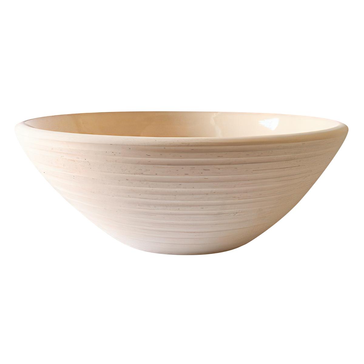 Bowl Elíptica Surco Para Sobreponer - Marfil