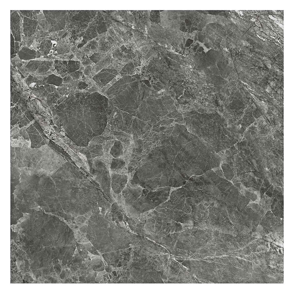 Porcelanato Venatino Gris Oscuro Brillante - 60X60 cm - 1.44 m2