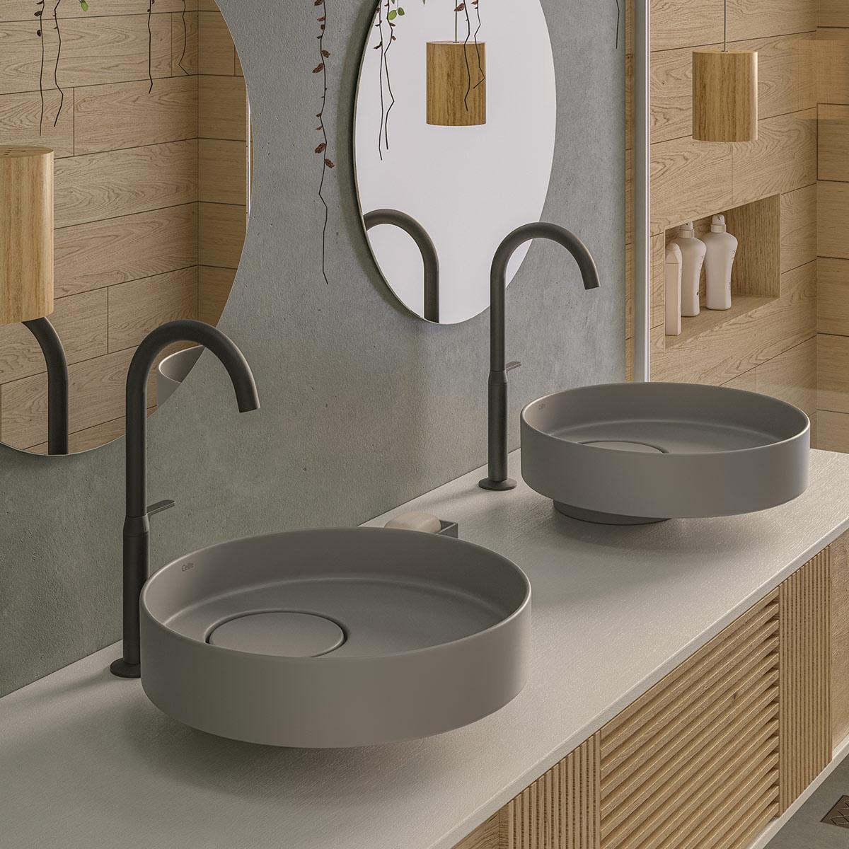 Llave Design Para Lavatorio Pico Alto - Negro