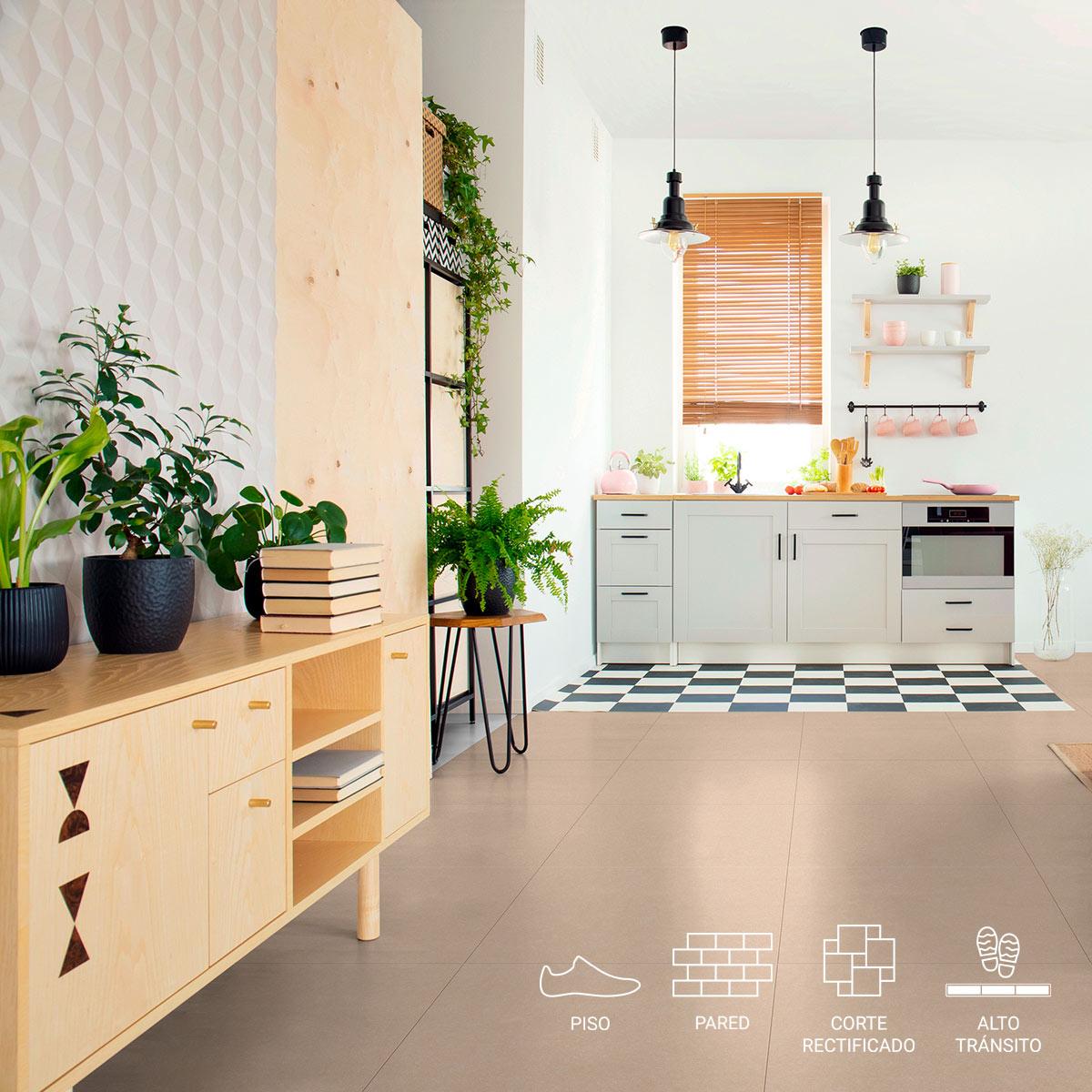 Porcelanato London Beige Mate - 60X60 cm - 1.44 m2