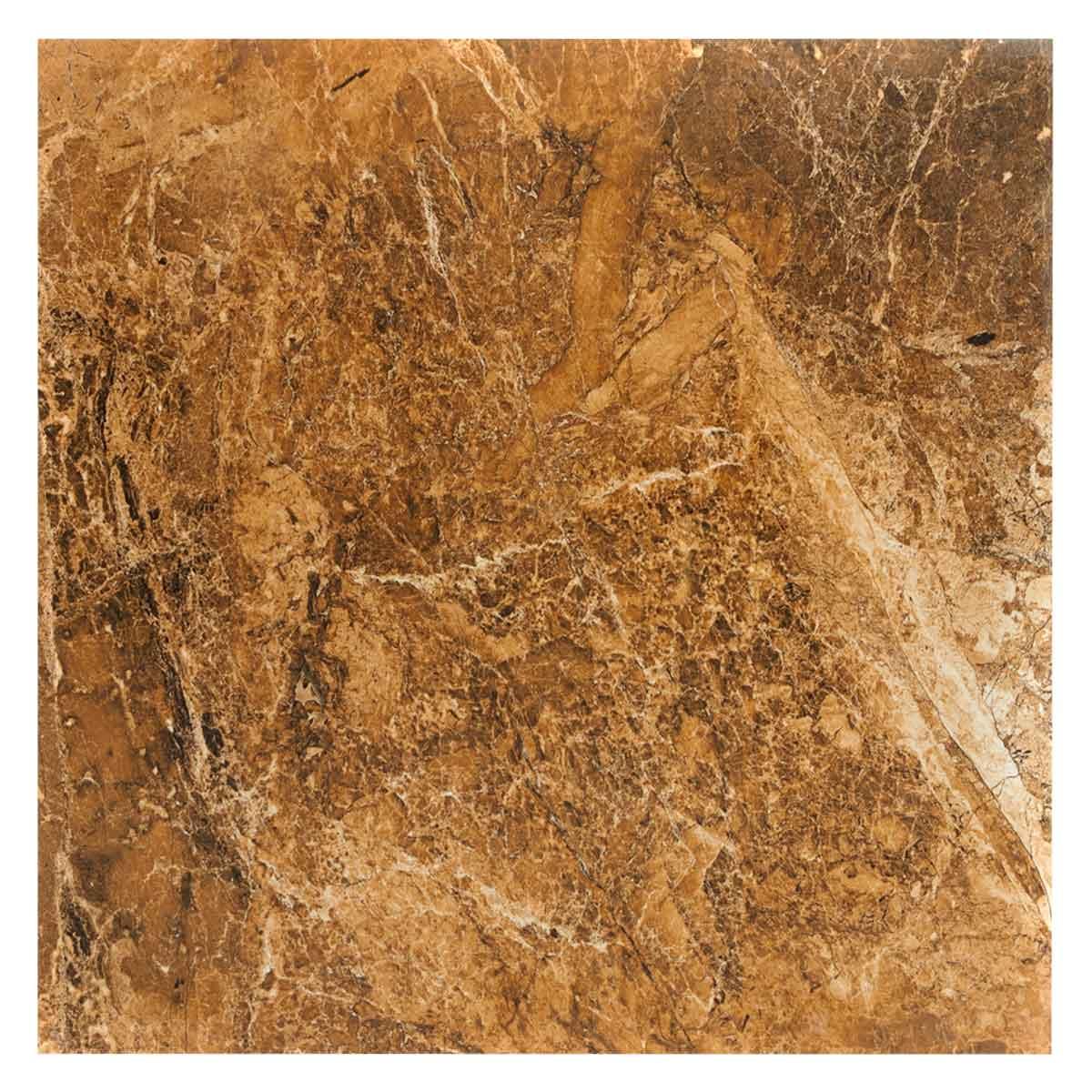 Porcelanato Caspio Marrón Brillante - 60X60 cm - 1.44 m2
