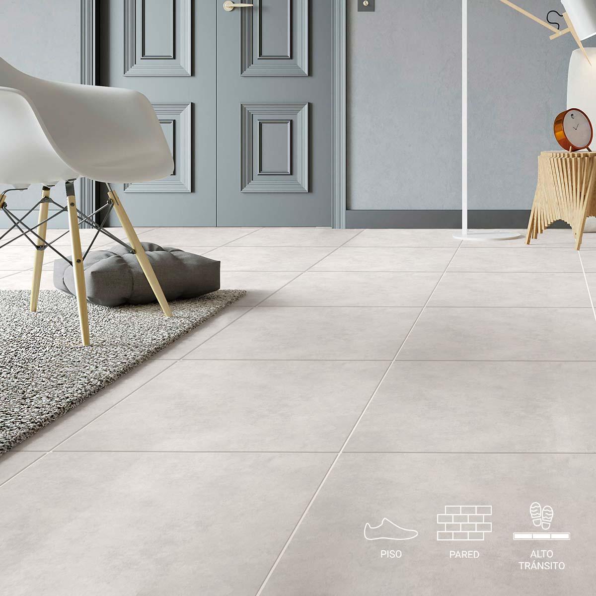 Piso Terre RLSO Gris Plata - 45 x 45 cm - 2.03 m2