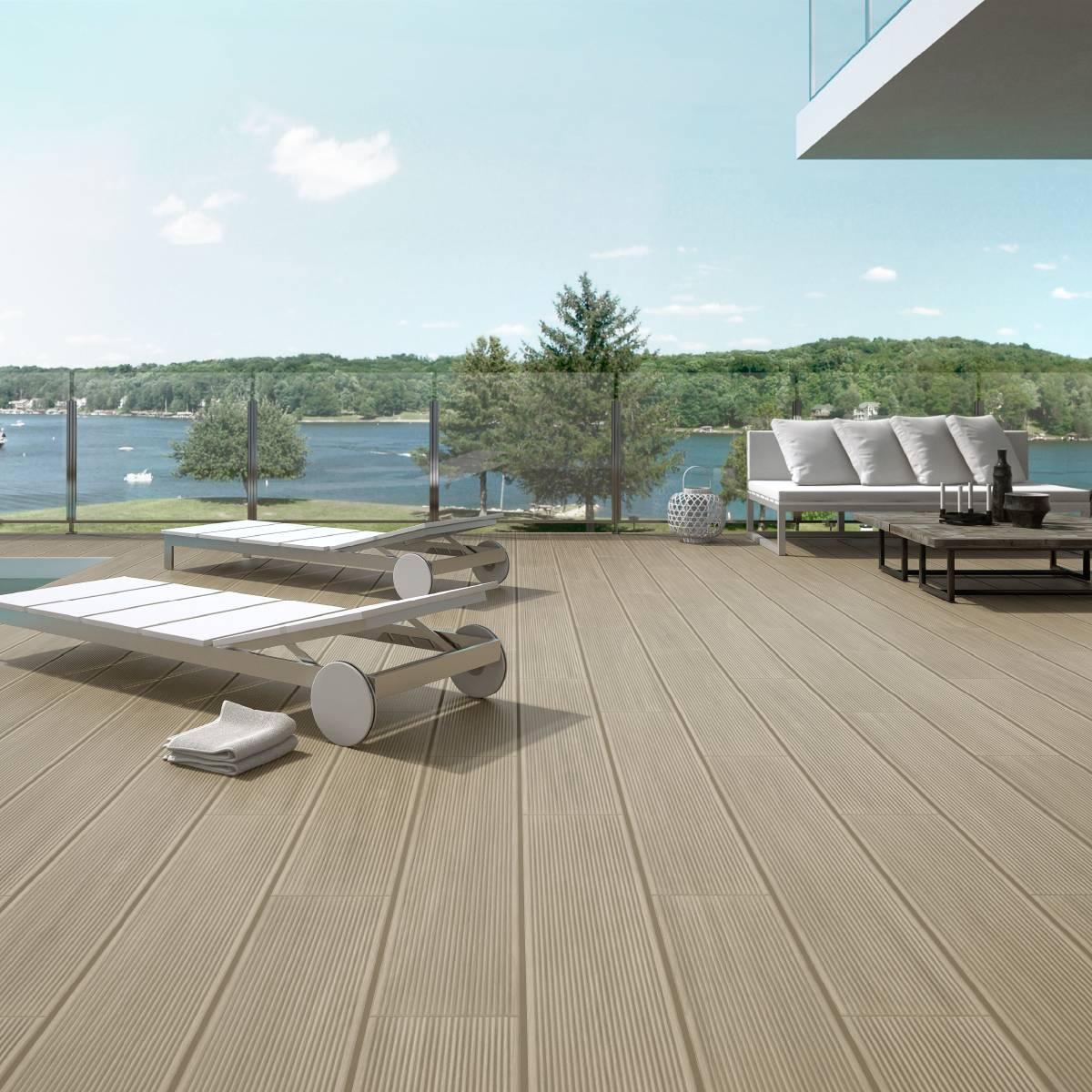 Porcelanato Deck Olea Haya Mate - 23X120 cm - 1.38 m2