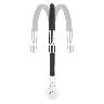 Llave Memphis Para Lavadero Pico Flexible - Plateado/Negro