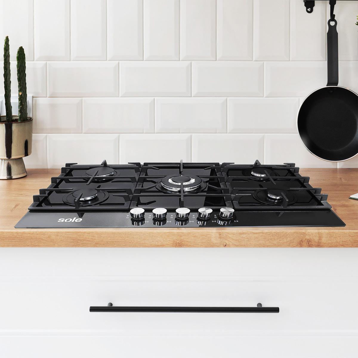 Cocina Empotrable SOLCO046V2 Encendido Elétrico - Negro
