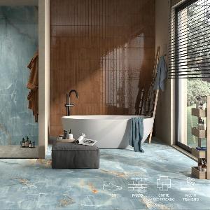 Porcelanato Onyx Aqua Azul Natural - 60x120 cm - 2.88 m2