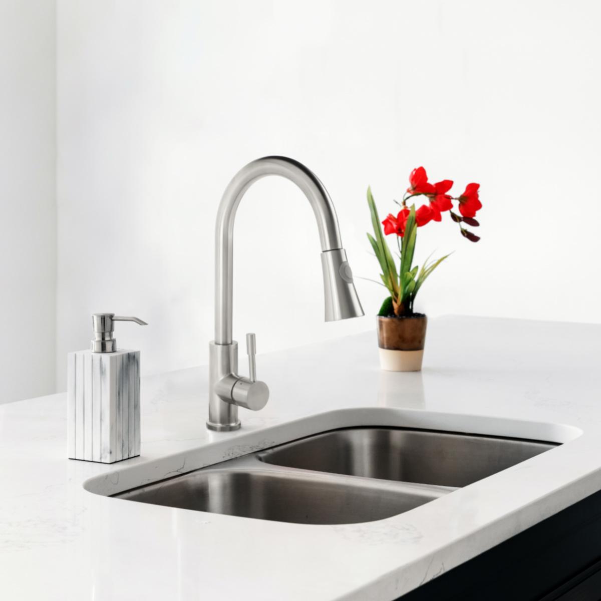 Monocomando Stal Para Cocina - Plateado