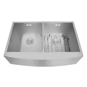 Lavadero Madison 2 Pozas Para Empotrar - Plateado