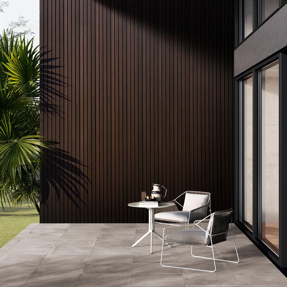 Wall Panel Exterior Rose Wood Marrón Oscuro - 21.9X290 cm