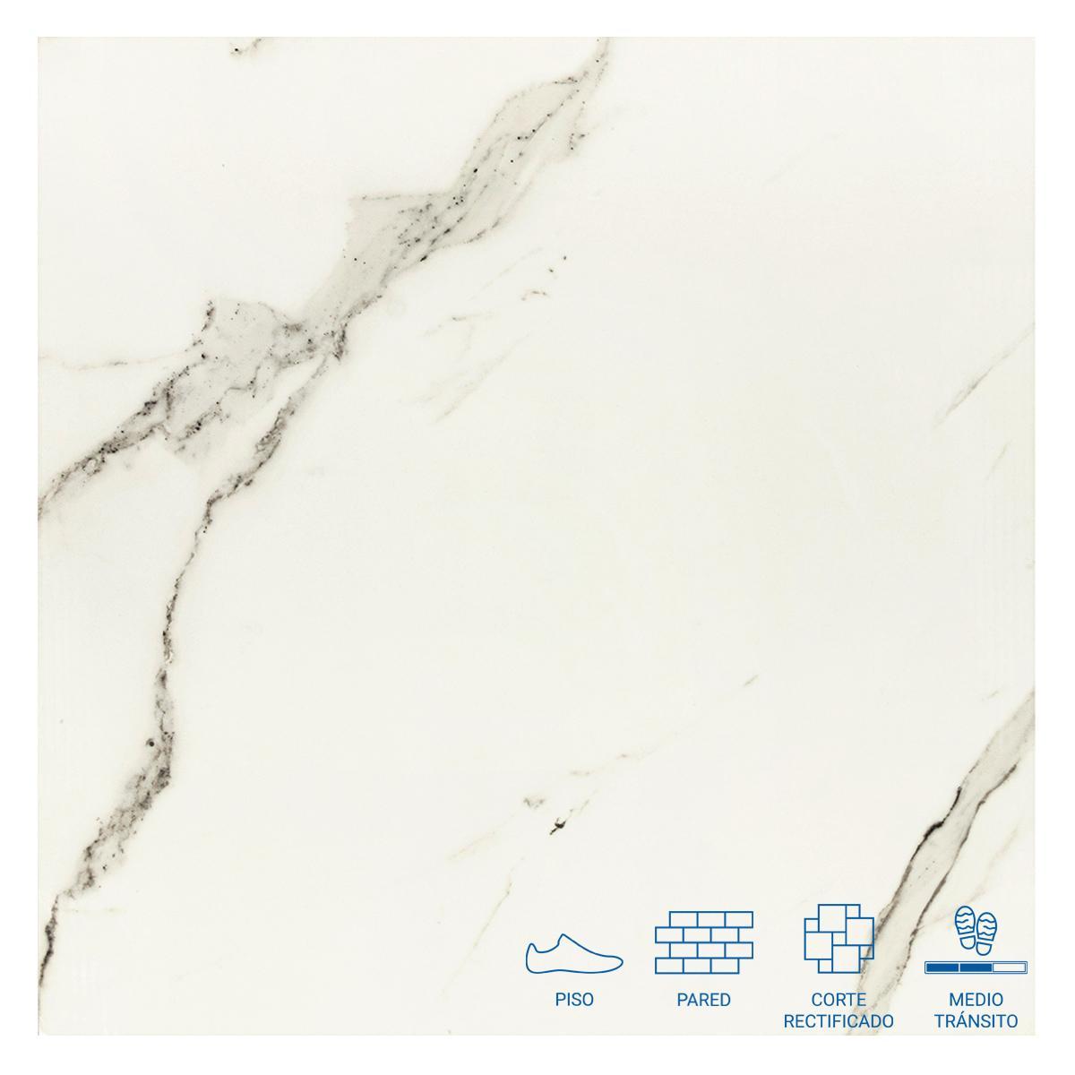 Porcelanato Caspio Calcatta Brillante - 60X60 cm - 1.44 m2