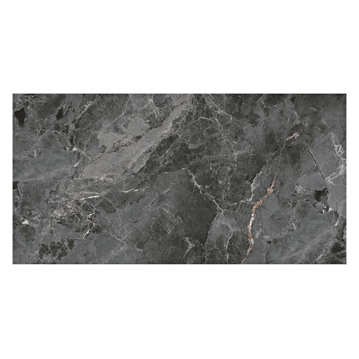 Porcelanato Quartz Grafite Negro Brillante - 60X120 cm - 2.16 m2