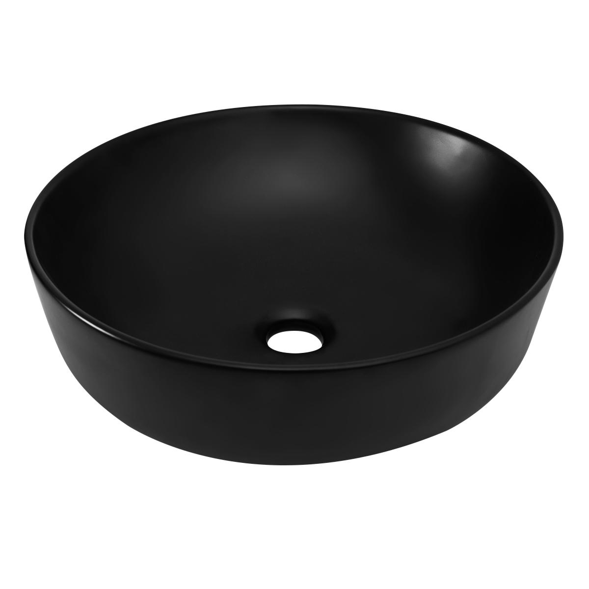 Bowl Lutxi Redondo Mate Para Sobreponer - Negro